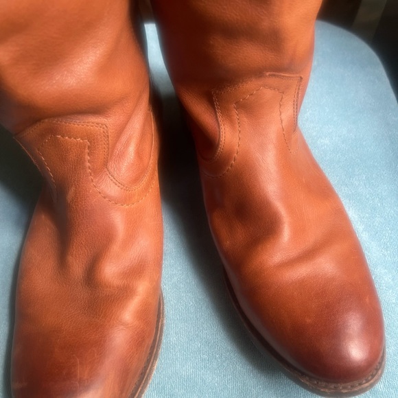 Frye Melissa  leather riding boots, cognac, size 8 - Picture 7 of 13